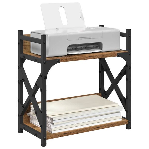 vidaXL Σταντ Εκτυπωτή Παλιό Ξύλο 40 x 20 x 40 εκ Επεξεργασμένο ξύλο