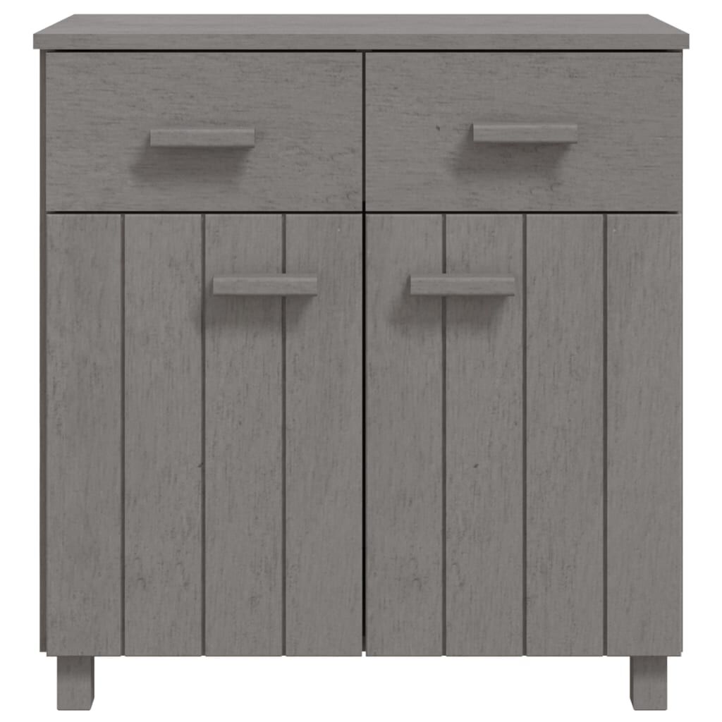 vidaXL Ντουλάπι Αποθήκευσης Ανοιχτό Γκρι 79x40x80 εκ Μασίφ Ξύλο Πεύκου