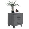 vidaXL Κομοδίνο HAMAR 2 Τεμ. Σκ. Γκρι 40x35x44,5εκ. Μασίφ Ξύλο Πεύκου