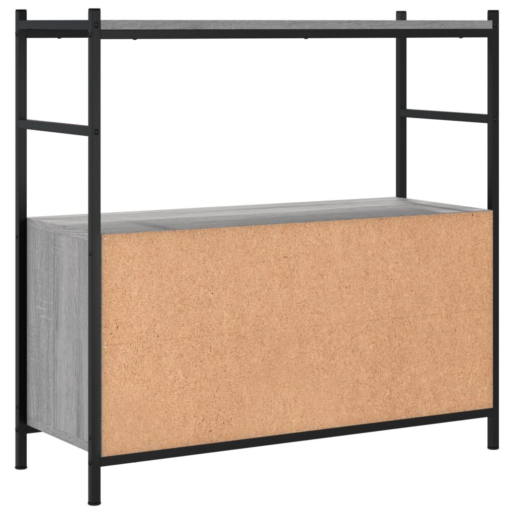 vidaXL Βιβλιοθήκη Γκρι Sonoma 80x30x78,5 εκ. από Επεξεργασμένο Ξύλο