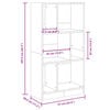 vidaXL Βιβλιοθήκη Καφέ Δρυς 57x28,5x107,5 εκ. από Επεξεργασμένο Ξύλο