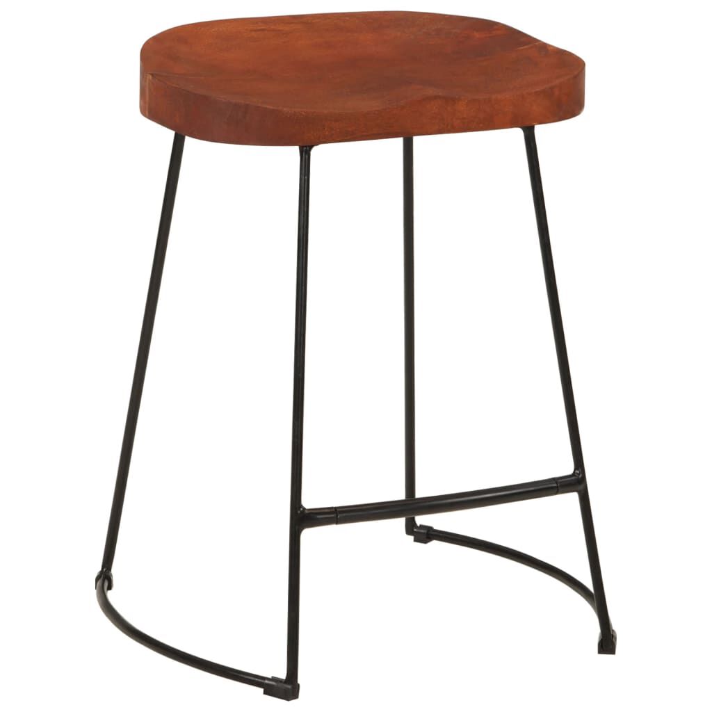 vidaXL Σκαμπό Μπαρ Gavin 2 τεμ. 45 x 38 x 53 εκ. από Μασίφ Ξύλο Μάνγκο