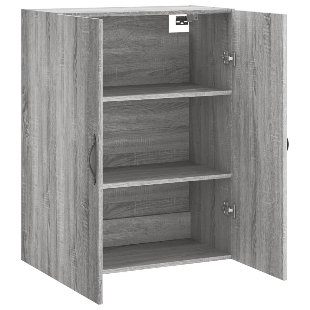 vidaXL Ντουλάπι Επιτοίχιο Γκρι Sonoma 69,5 x 34 x 90 εκ. Επεξεργ. Ξύλο