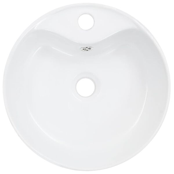 vidaXL Νιπτήρας με Οπή Υπερχείλισης Λευκός 36 x 13 εκ. Κεραμικός