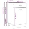 vidaXL Ντουλάπι με Συρτάρια "Lyon" από Παλιό Ξύλο 50x46x81,5 εκ. από Τεχνητό Ξύλο