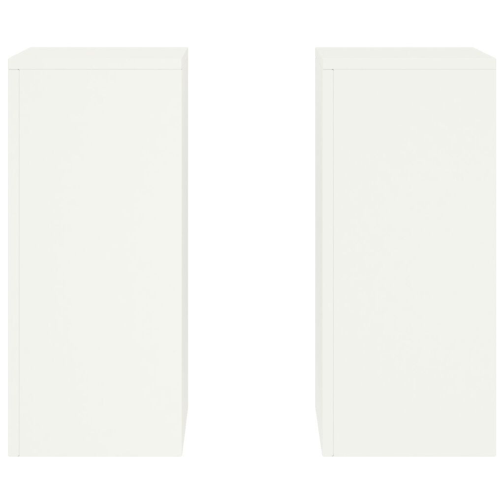 vidaXL Εξωτερικές Σταντ Φυτών σετ 2 σε λευκό, 24x24x55 εκ, Ατσάλι