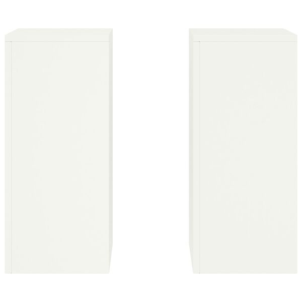 vidaXL Εξωτερικές Σταντ Φυτών σετ 2 σε λευκό, 24x24x55 εκ, Ατσάλι