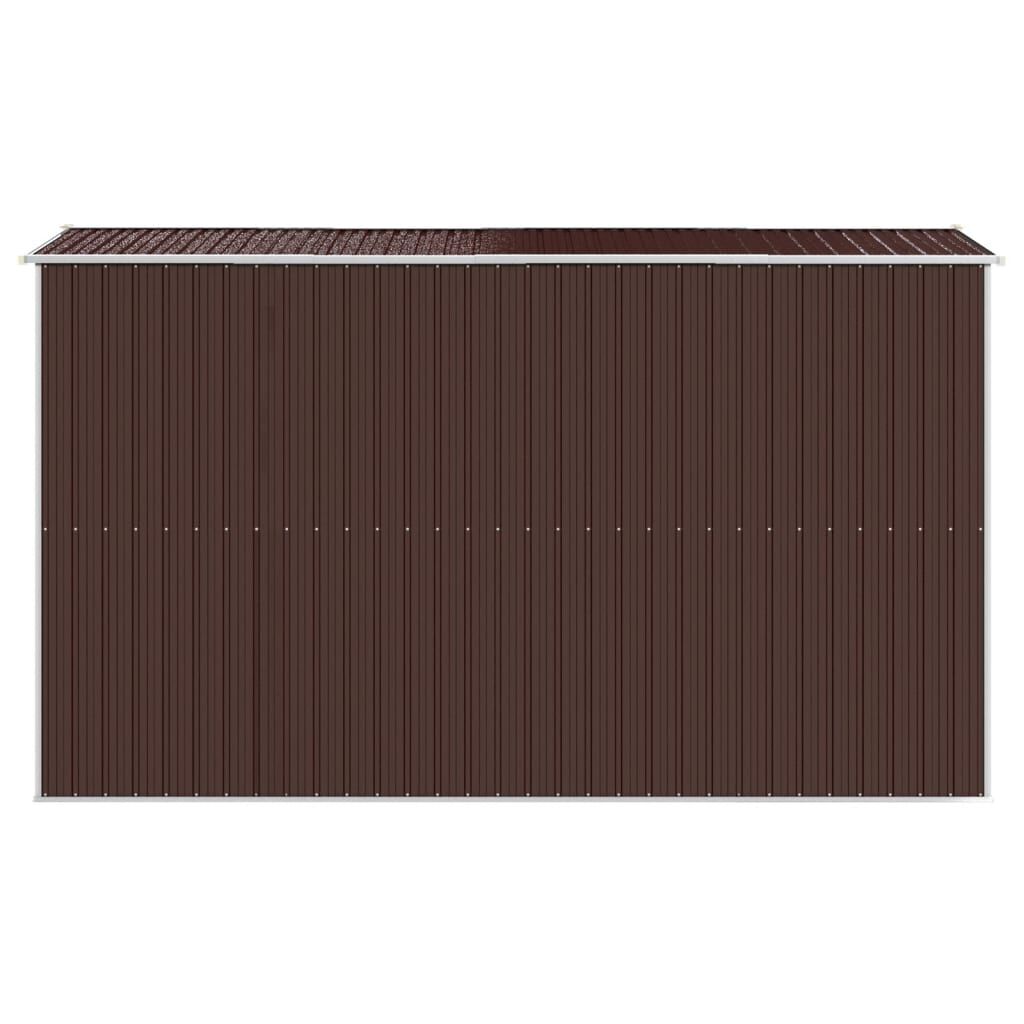 vidaXL Αποθήκη Κήπου Σκούρο καφέ 192x357x223 εκ. Γαλβανισμένο Ατσάλι
