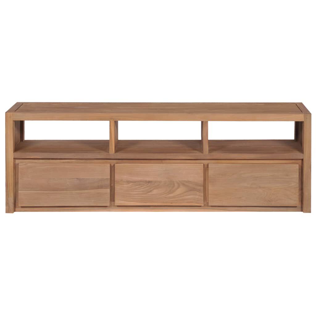 vidaXL Έπιπλο Τηλεόρασης 120x30x40 εκ Μασίφ Ξύλο Teak/Φυσικό Φινίρισμα