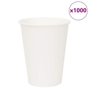 vidaXL Χάρτινα κύπελλα καφέ 1000 τεμάχια 12oz 300ml Λευκό