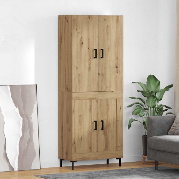 vidaXL Highboard Artisan Oak 69,5 x 34 x 180 &epsilon;&kappa;. &Epsilon;&pi;&epsilon;&xi;&epsilon;&rho;&gamma;&alpha;&sigma;&mu;έ&nu;&omicron; &xi;ύ&lambda;&omicron;