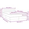 vidaXL &Kappa;&rho;&epsilon;&beta;ά&tau;&iota; Boxspring &mu;&epsilon; &Sigma;&tau;&rho;ώ&mu;&alpha; & LED &Sigma;&kappa;&omicron;ύ&rho;&omicron; &gamma;&kappa;&rho;&iota; 140x220 cm &Beta;&epsilon;&lambda;&omicron;ύ&delta;&iota;&nu;&omicron;