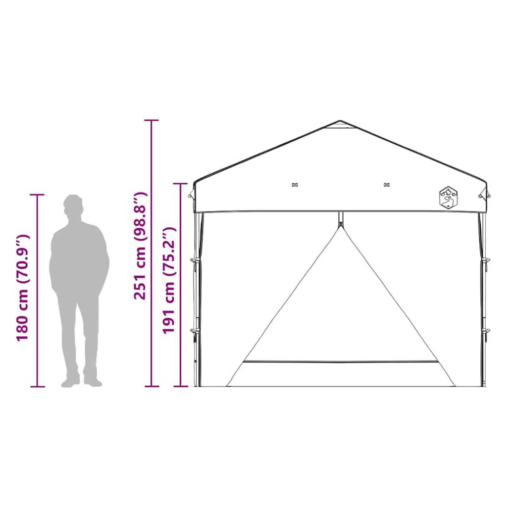 vidaXL Σκηνή Canopy Pop-up Πράσινο 300 x 300 cm ύφασμα