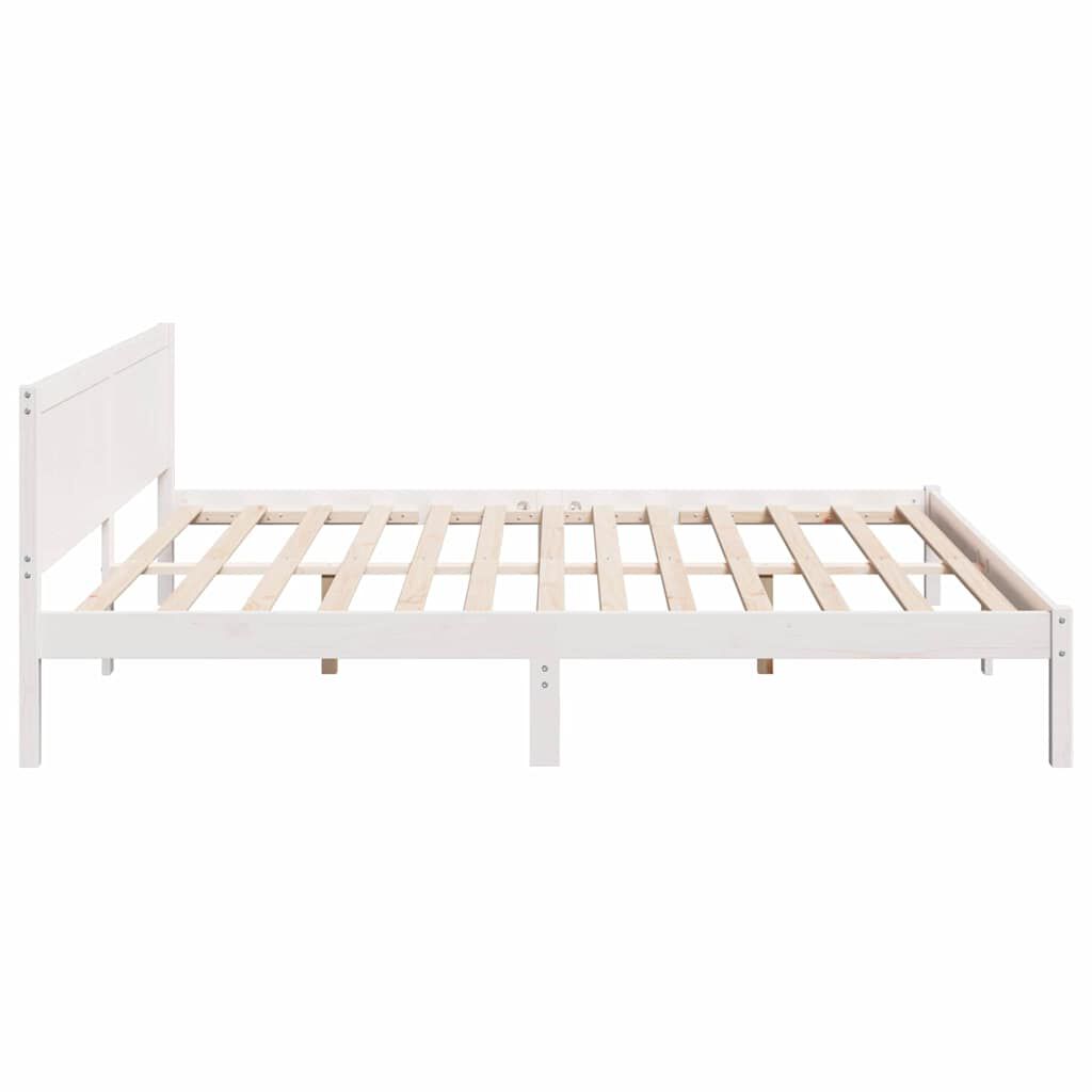 vidaXL Σκελετός Κρεβατιού Λευκό 180 x 200 cm Μασίφ ξύλο πεύκου