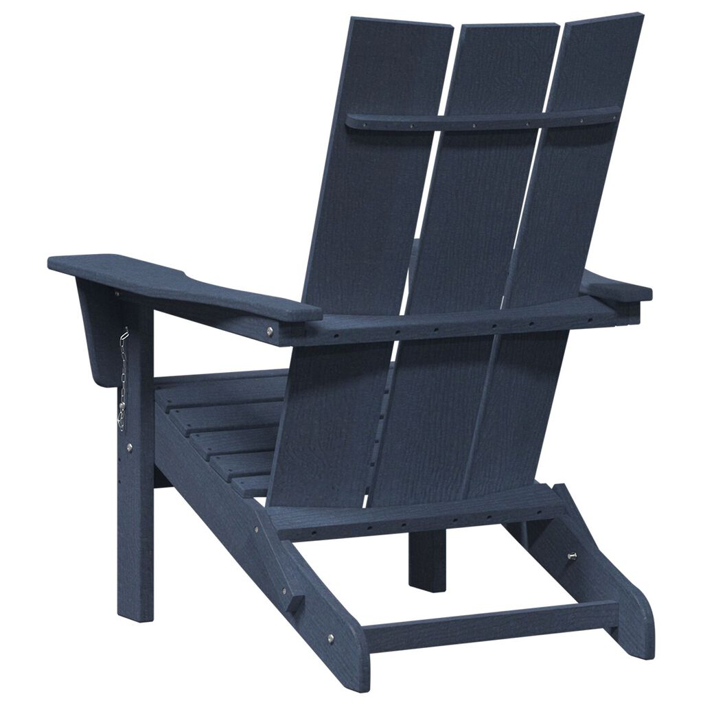vidaXL Folding Adirondack Chair Ναυτικό Μπλε 74.5x80.5x90 εκ. HDPE