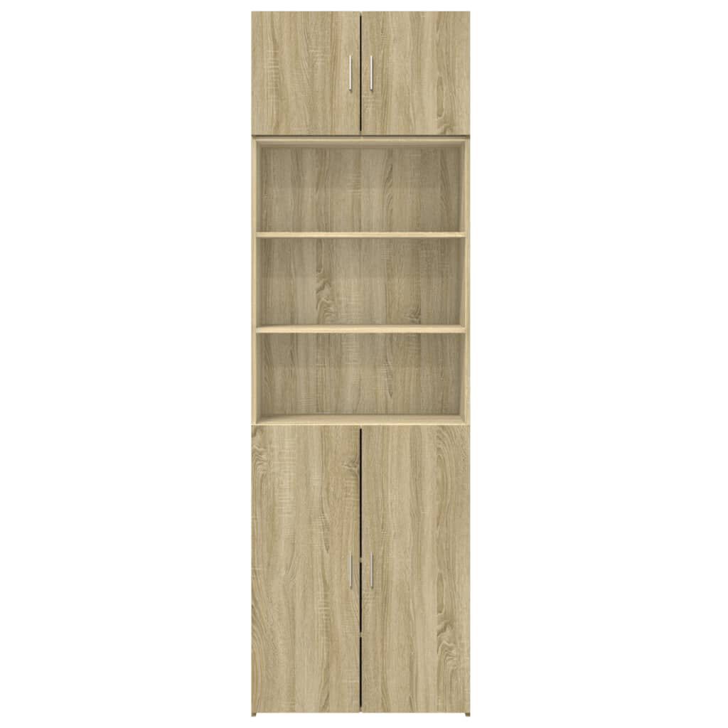 vidaXL Ραφιέρα με Ντουλάπια Sonoma Δρυς 70x42,5x225 εκ. Επεξ. Ξύλο