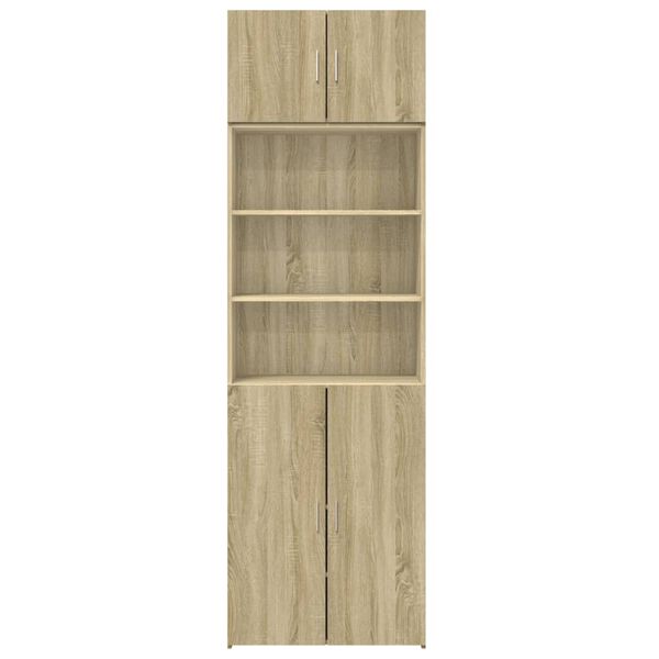 vidaXL Ραφιέρα με Ντουλάπια Sonoma Δρυς 70x42,5x225 εκ. Επεξ. Ξύλο