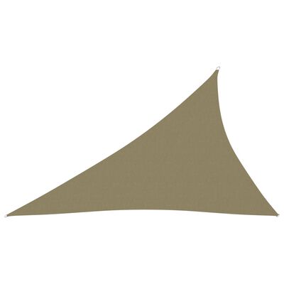 vidaXL Πανί Σκίασης Τρίγωνο Μπεζ 4 x 5 x 6,4 μ. από Ύφασμα Oxford