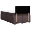 vidaXL Κρεβάτι Boxspring με Στρώμα Σκούρο Καφέ 120x190 εκ Υφασμάτινο