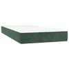 vidaXL Κρεβάτι Boxspring με Στρώμα Σκούρο Πράσινο 120x190εκ. Βελούδινο
