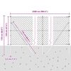 vidaXL Φράχτης από αλυσίδα με στήλες Ασημί 1.2 x 25 m Ατσάλι