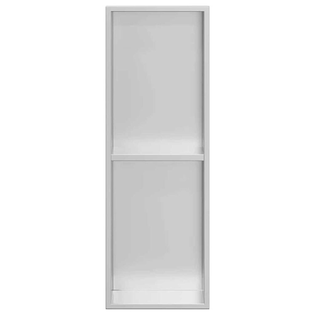 vidaXL Νίτσα Μπάνιου Ασημί 60 x 20 x 9.5 εκ Ανοξείδωτο ατσάλι