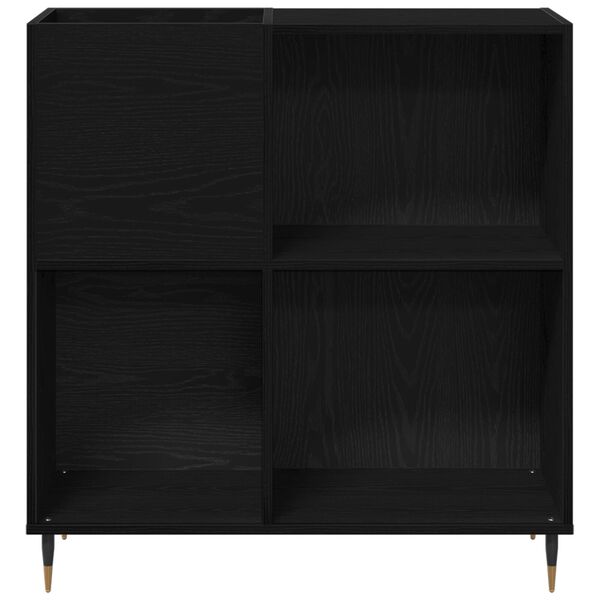 vidaXL Ντουλάπι Δισκογραφίας Μαύρη Δρυς 84,5x38x89 εκ Επεξεργασμένο Ξύλο