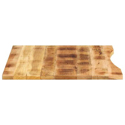 vidaXL Επιφάνεια Γραφείου Καμπύλη 110x80x2,5 εκ Μασίφ Ακατ. Μάνγκο