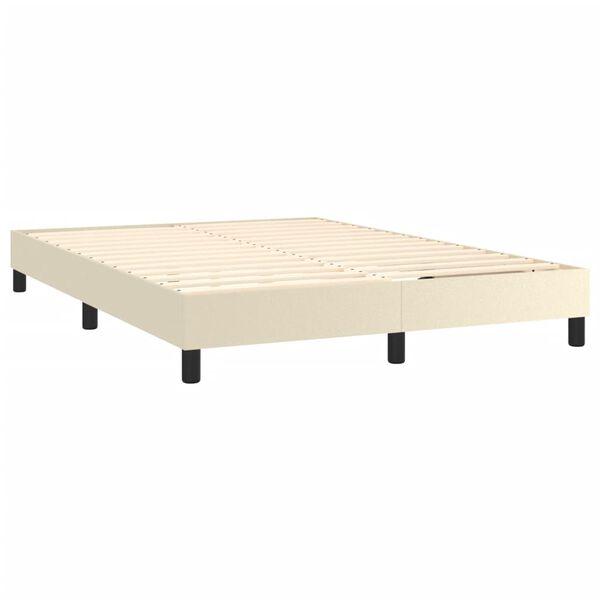 vidaXL &Kappa;&rho;&epsilon;&beta;ά&tau;&iota; Boxspring &mu;&epsilon; &Sigma;&tau;&rho;ώ&mu;&alpha; &Kappa;&rho;&epsilon;&mu; 140x200&epsilon;&kappa;. &alpha;&pi;ό &Sigma;&upsilon;&nu;&theta;&epsilon;&tau;&iota;&kappa;ό &Delta;έ&rho;&mu;&alpha;