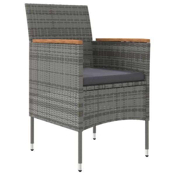 vidaXL &Sigma;&epsilon;&tau; &Tau;&rho;&alpha;&pi;&epsilon;&zeta;&alpha;&rho;ί&alpha;&sigmaf; &Kappa;ή&pi;&omicron;&upsilon; 7 &tau;&epsilon;&mu;. &Gamma;&kappa;&rho;&iota; / &Mu;&alpha;ύ&rho;&omicron; &mu;&epsilon; &Mu;&alpha;&xi;&iota;&lambda;ά&rho;&iota;&alpha;