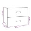 vidaXL Κομοδίνα Επιτοίχια 2 τεμ. Γκρι Sonoma 50 x 36 x 40 εκ.
