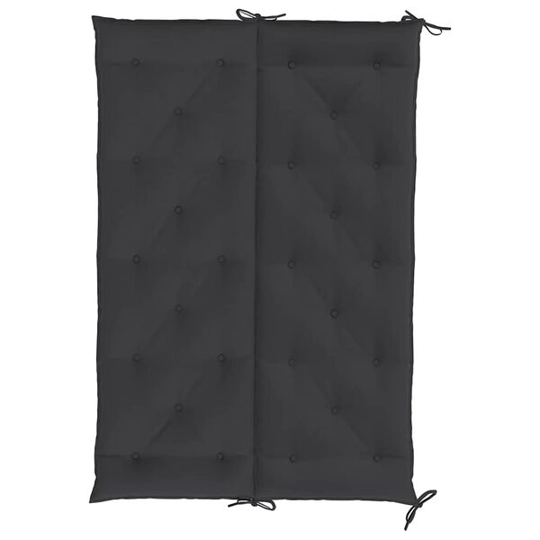 vidaXL Μαξιλάρι Πάγκου Κήπου Μαύρο 150x(50+50)x7 εκ. Ύφασμα Oxford