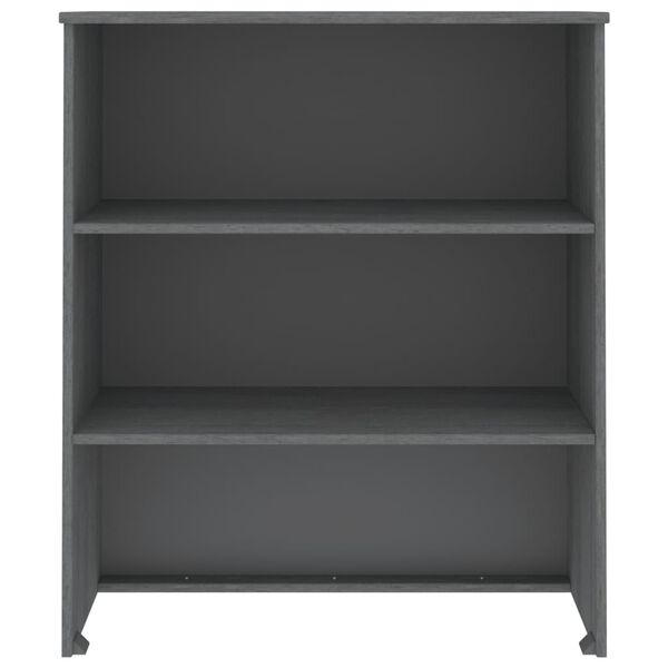 vidaXL Πάνω Μέρος Ντουλαπιού HAMAR Γκρι 85x35x100 εκ. Μασίφ Πεύκο