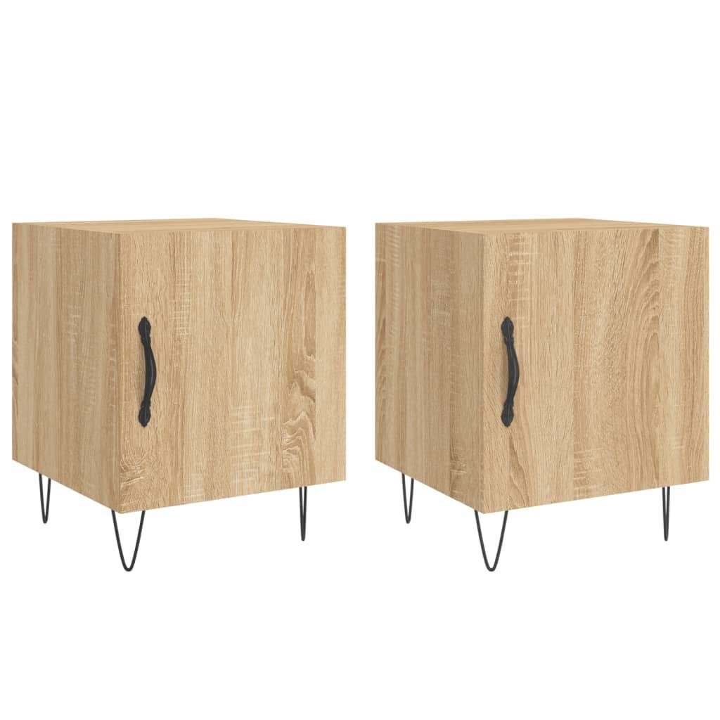 vidaXL Κομοδίνα 2 τεμ. Sonoma Δρυς 40x40x50 εκ. από Επεξεργασμένο Ξύλο