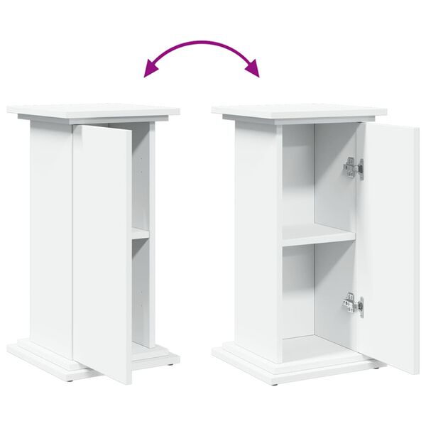 vidaXL Βάση Οθόνης με Αποθ. Λευκή 31x30x60 εκ. Επεξεργασμένο Ξύλο