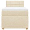 vidaXL Κρεβάτι Boxspring με Στρώμα Κρεμ 80 x 200 εκ. Υφασμάτινο