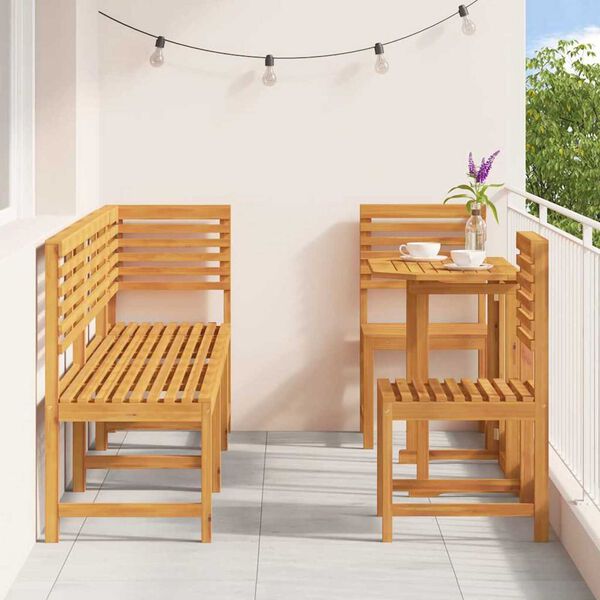 vidaXL Σετ Μπιστρό Κήπου 6 pcs Καφέ Μασίφ ξύλο ακακίας