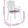 vidaXL Καρέκλα Κήπου 2 pcs Μαύρο 55 x 56.5 x 91εκ Αλουμίνιο
