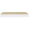 vidaXL Ράφια Τοίχου 4 τεμ. Δρυς/Άσπρο 50 x 23 x 3,8 εκ. MDF