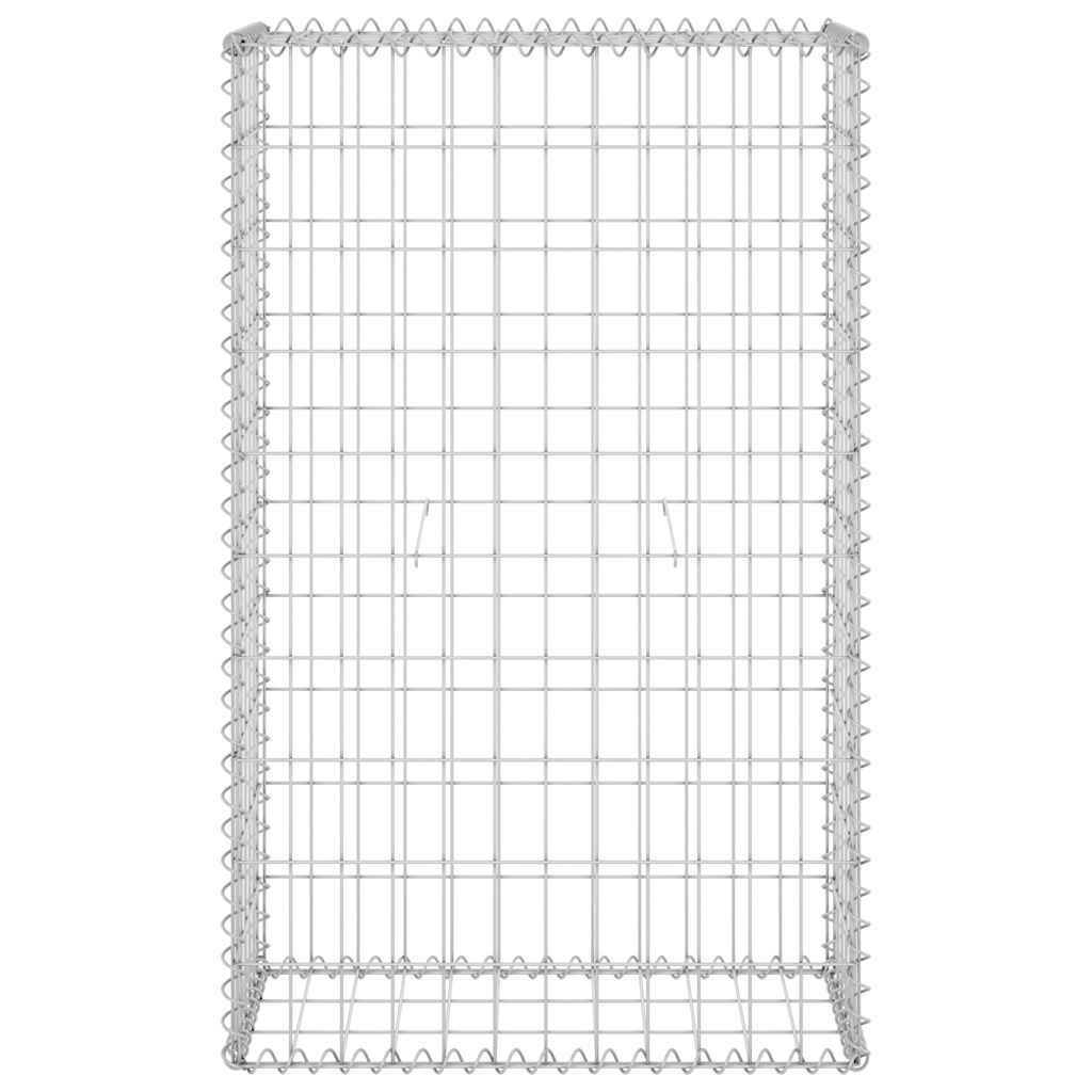 vidaXL Συρματοκιβώτιο Τοίχος 60x30x100 εκ. Γαλβαν. Χάλυβας + Καλύμματα