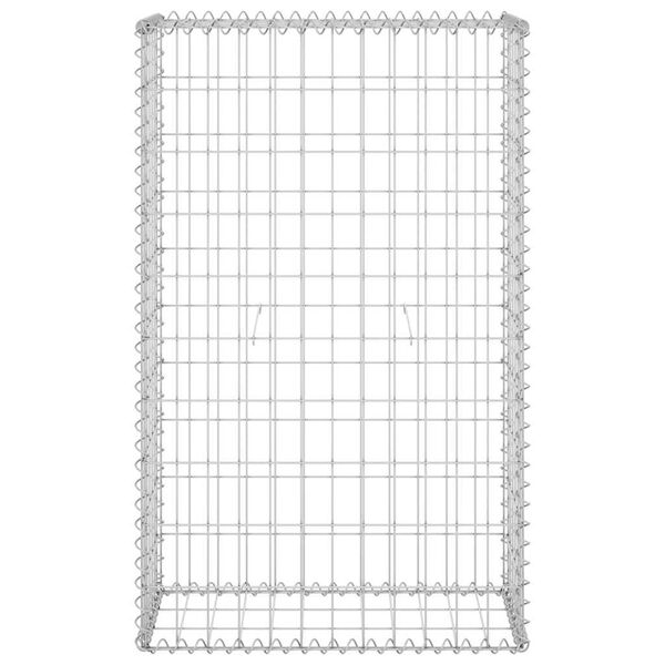 vidaXL Συρματοκιβώτιο Τοίχος 60x30x100 εκ. Γαλβαν. Χάλυβας + Καλύμματα