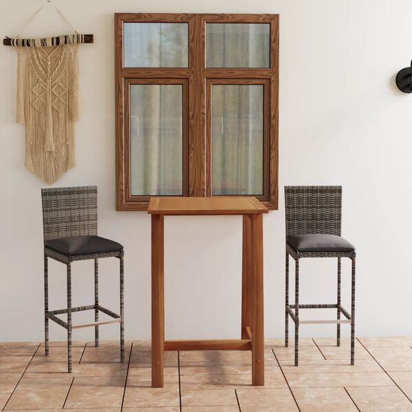 vidaXL &Sigma;&epsilon;&tau; &Epsilon;&pi;ί&pi;&lambda;&omega;&nu; &Mu;&pi;&alpha;&rho; &Kappa;ή&pi;&omicron;&upsilon; 3 &Tau;&epsilon;&mu;&alpha;&chi;ί&omega;&nu; &mu;&epsilon; &Gamma;&kappa;&rho;&iota; &Mu;&alpha;&xi;&iota;&lambda;ά&rho;&iota;&alpha;