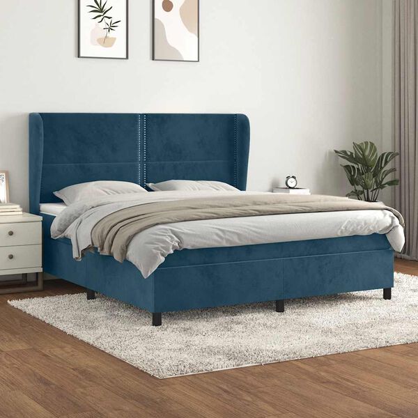 vidaXL &Kappa;&rho;&epsilon;&beta;ά&tau;&iota; Boxspring &mu;&epsilon; &Sigma;&tau;&rho;ώ&mu;&alpha; &Sigma;&kappa;&omicron;ύ&rho;&omicron; &Mu;&pi;&lambda;&epsilon; 160x200 &epsilon;&kappa;. &Beta;&epsilon;&lambda;&omicron;ύ&delta;&iota;&nu;&omicron;