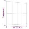 vidaXL Διαχωριστικό Δωματίου με 4 Πάνελ Μαύρο 200 x 220 εκ. Υφασμάτινο