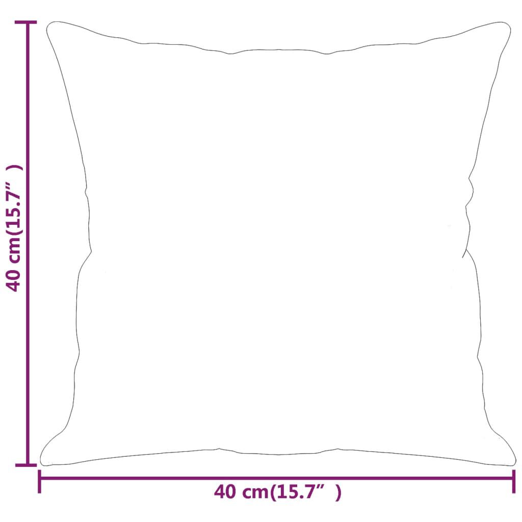 vidaXL Μαξιλάρια Διακοσμητικά 2 τεμ. Κρεμ 40x40 εκ. Βελούδινα