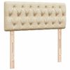vidaXL Κρεβάτι Boxspring με Στρώμα Κρεμ 120x190 εκ. Υφασμάτινο