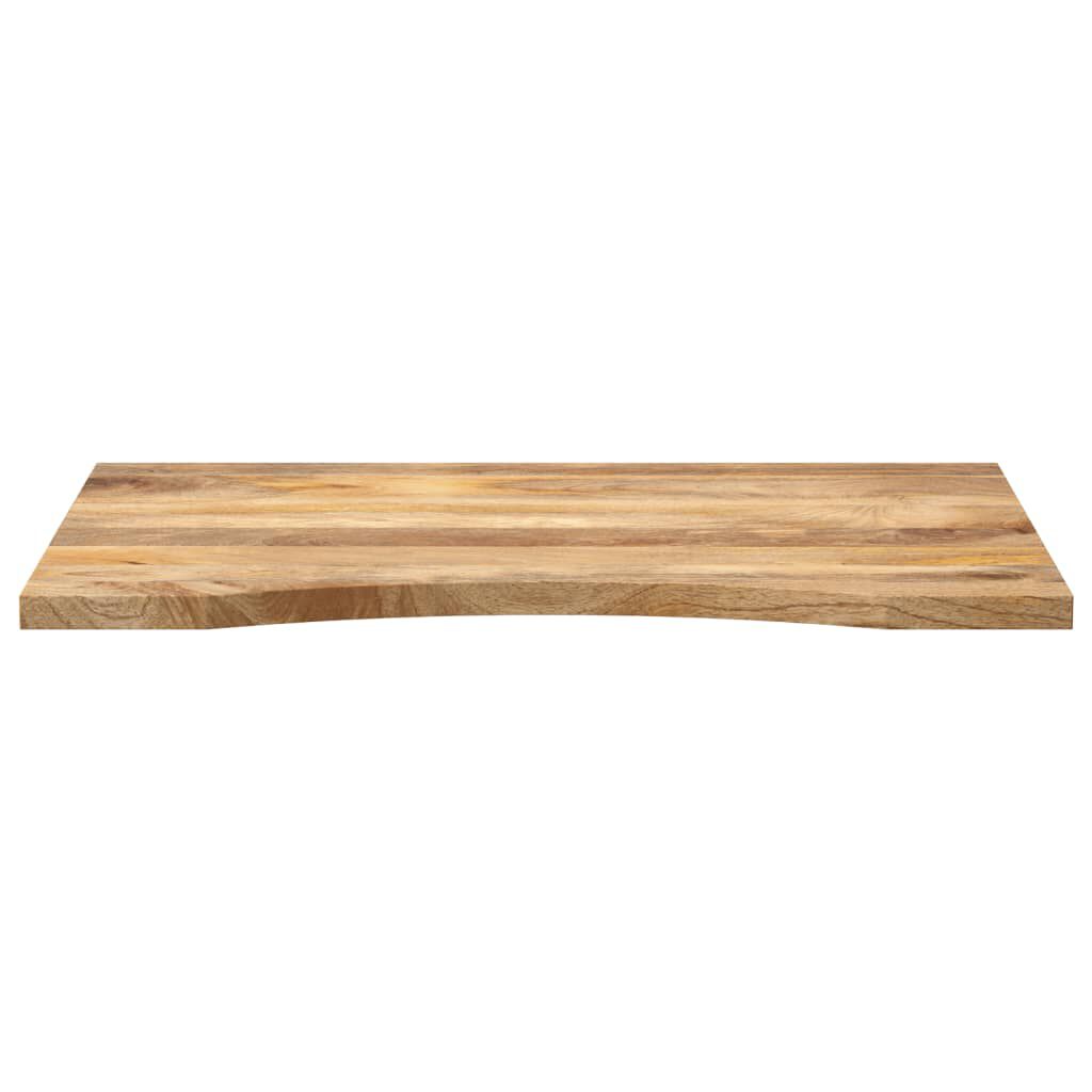 vidaXL Επιφάνεια Γραφείου Καμπύλη 100x50x2,5 εκ Μασίφ Ακατ. Μάνγκο