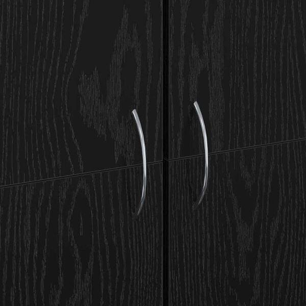 vidaXL Γραφείο Ντουλάπι με ράφι 2 pcs Μαύρη δρυς 60 x 32 x 153