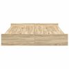 vidaXL Κρεβάτι με αποθηκευτικό χώρο Sonoma Δρυς 135 x 190 cm