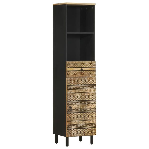 vidaXL Ντουλάπι Μπάνιου 38x33,5x160 εκ. από Μασίφ Ξύλο Μάνγκο